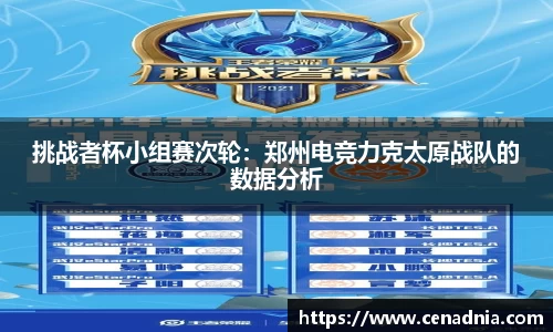 挑战者杯小组赛次轮：郑州电竞力克太原战队的数据分析